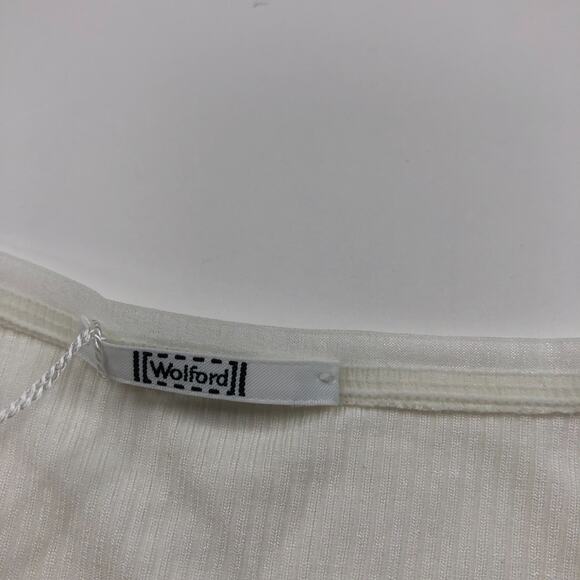 Wolford NEW Small Henley String Long Sleeve Button Top Bodysuit White 79208 HRJ - Picture 10 of 12